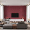 Skye Wool - Cranberry Red By Lee Jofa |  |Solid Texture Upholstery Wool - Living Room Room Setting