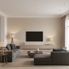 Skye Wool - Flax Beige By Lee Jofa |  |Solid Texture Upholstery Wool - Living Room Room Setting