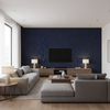 Skye Wool - Ink Blue By Lee Jofa |  |Solid Texture Upholstery Wool - Living Room Room Setting