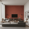 Skye Wool - Maple Rust By Lee Jofa |  |Solid Texture Upholstery Wool - Living Room Room Setting