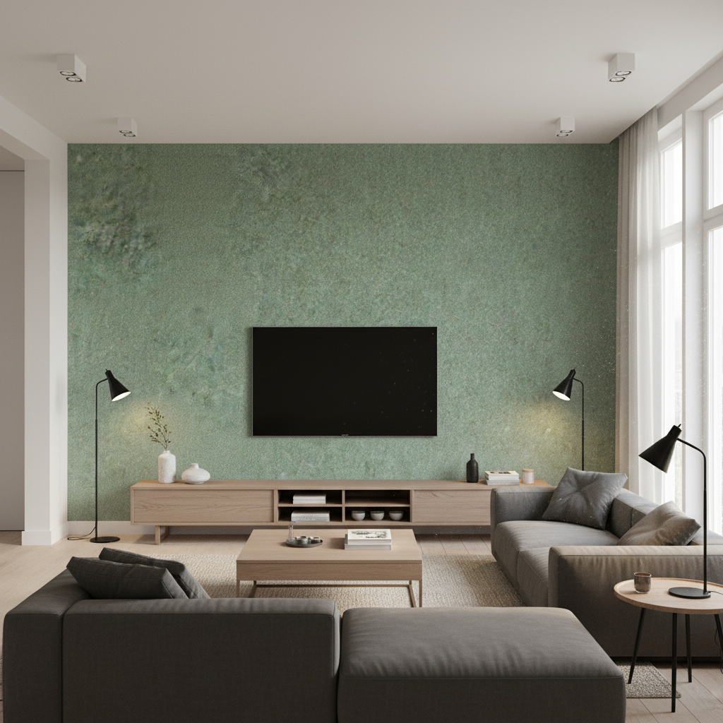 Skye Wool - Mint Green By Lee Jofa |  |Solid Texture Upholstery Wool - Living Room Room Setting