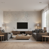 Skye Wool - Moonbeam Grey By Lee Jofa |  |Solid Texture Upholstery Wool - Living Room Room Setting