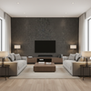 Skye Wool - Pecan Brown By Lee Jofa |  |Solid Texture Upholstery Wool - Living Room Room Setting