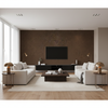 Skye Wool - Walnut Brown By Lee Jofa |  |Solid Texture Upholstery Wool - Living Room Room Setting