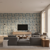 Taplow Print - Navy/Slate Multi By Lee Jofa | Manor House | Modern Multipurpose Print - Living Room Room Setting