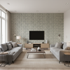 Triana Weave - Denim Dark Blue By Lee Jofa | Triana Weaves |Small Scale Texture Upholstery - Living Room Room Setting