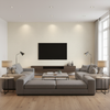 Watermill Linen -  Optic White White By Lee Jofa | Colour Library Vii |Solid Texture Multipurpose - Living Room Room Setting