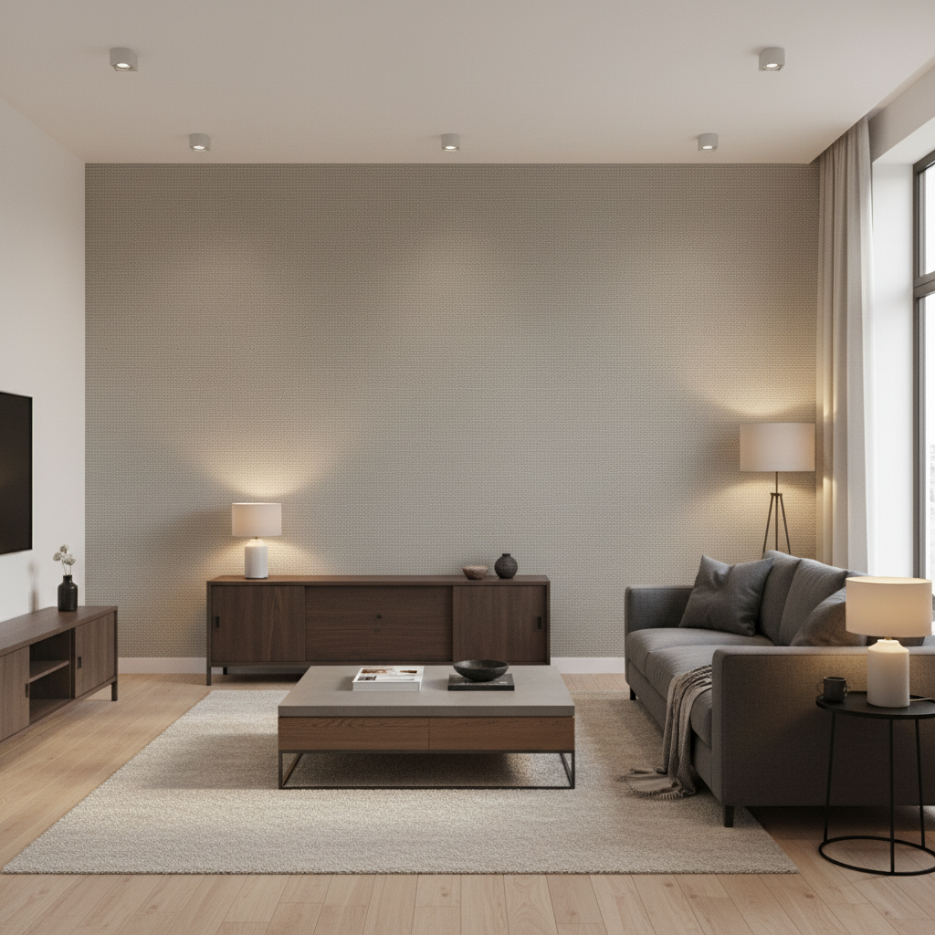 Watermill Linen - Dove Grey By Lee Jofa | Colour Complements Ii |Solid Texture Multipurpose - Living Room Room Setting