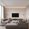 Watermill Linen - Mist Grey By Lee Jofa | Colour Complements Ii |Solid Texture Multipurpose - Living Room Room Setting