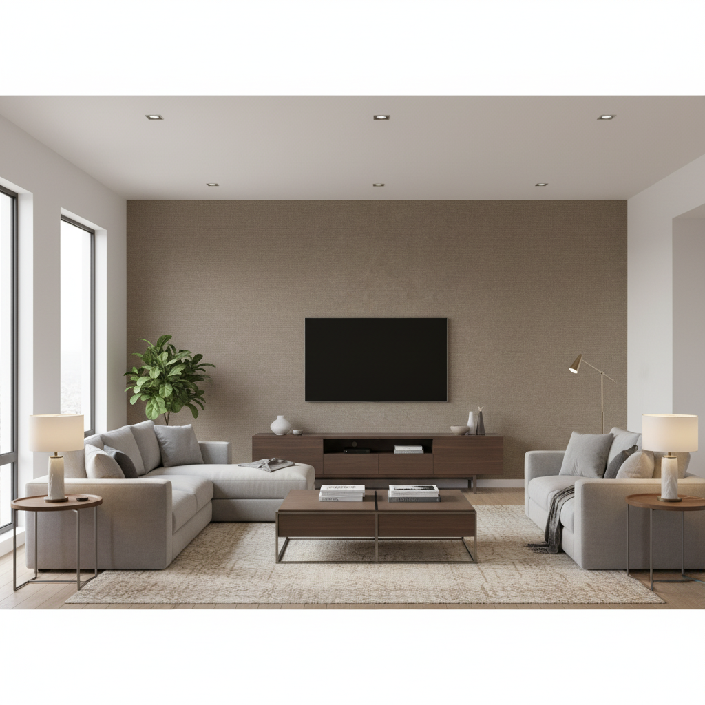 Watermill Linen - Tea Beige By Lee Jofa | Colour Complements Ii |Solid Texture Multipurpose - Living Room Room Setting