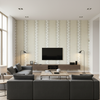 Whitaker Print - Grey/Sand Grey By Lee Jofa | Avondale |Global Stripes Multipurpose Print - Living Room Room Setting