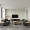 Whitaker Print - Sage/Aqua Light Green By Lee Jofa | Avondale |Global Stripes Multipurpose Print - Living Room Room Setting