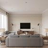 BREE TAPE Tapes &amp; Trims (AE12372) – Paprika and Soft Gold | Thibaut - Living Room Visualization (AI-generated, may not be to scale. Verify pattern scale with product specifications.)