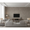 Ajiro Fanfare Polished Silver Birch Luster | Maya Romanoff - Living Room Visualization (AI-generated, may not be to scale. Verify pattern scale with product specifications.)