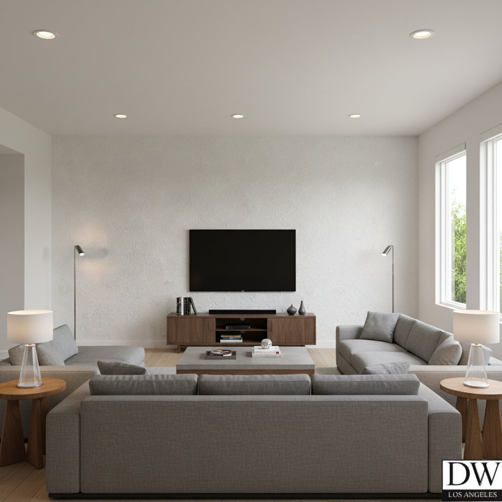Alfred Paintable Supaglypta | Jeffrey Stevens - Living Room Visualization (AI-generated, may not be to scale. Verify pattern scale with product specifications.)