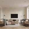 Arco Rome | Architectural Wallcoverings - Living Room Visualization (AI-generated, may not be to scale. Verify pattern scale with product specifications.)