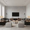 Arco Sydney | Architectural Wallcoverings - Living Room Visualization (AI-generated, may not be to scale. Verify pattern scale with product specifications.)