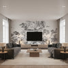 AT9829 | Thibaut - Living Room Visualization (AI-generated, may not be to scale. Verify pattern scale with product specifications.)