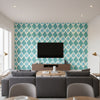 AT9856 | Thibaut - Living Room Visualization (AI-generated, may not be to scale. Verify pattern scale with product specifications.)