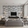 AT9870 | Thibaut - Living Room Visualization (AI-generated, may not be to scale. Verify pattern scale with product specifications.)
