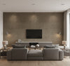 Atelier D'artiste Emprunté À La Terre | Elitis - Living Room Visualization (AI-generated, may not be to scale. Verify pattern scale with product specifications.)