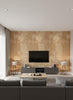 Ajiro Vineyard Maple | Maya Romanoff - Living Room Visualization (AI-generated, may not be to scale. Verify pattern scale with product specifications.)