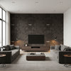 Ajiro Vineyard Ash Luster | Maya Romanoff - Living Room Visualization (AI-generated, may not be to scale. Verify pattern scale with product specifications.)