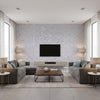 Beadazzled Sylvie | Maya Romanoff - Living Room Visualization (AI-generated, may not be to scale. Verify pattern scale with product specifications.)