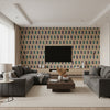 Beat Un Esprit Très Rock | Elitis - Living Room Visualization (AI-generated, may not be to scale. Verify pattern scale with product specifications.)