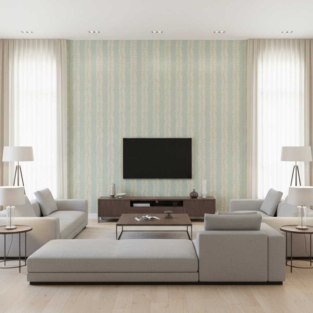 BF10533.715.0 | Kravet - Living Room Visualization (AI-generated, may not be to scale. Verify pattern scale with product specifications.)