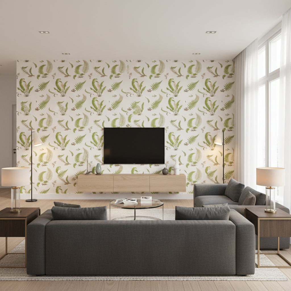 BF10991.2.0 | Kravet - Living Room Visualization (AI-generated, may not be to scale. Verify pattern scale with product specifications.)