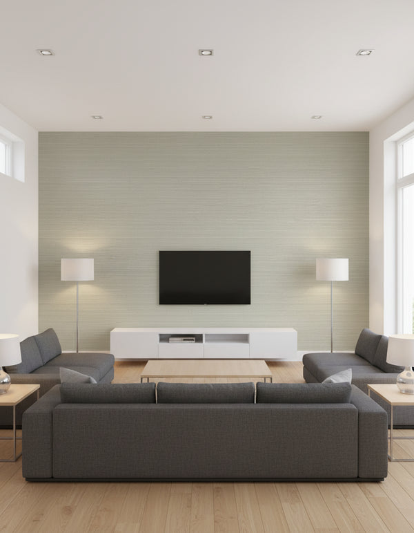 Maguey Green Sisal Wallcovering - Green | Ronald Redding
