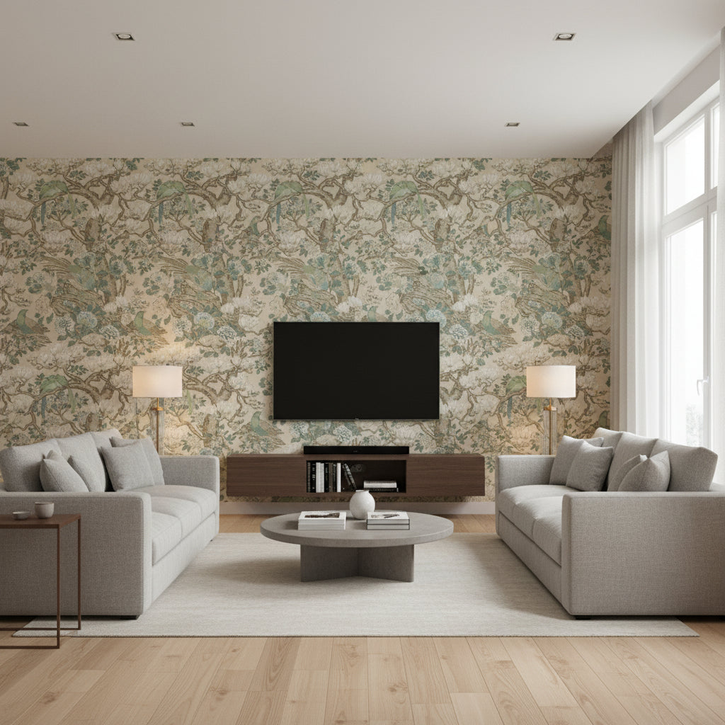 BP10723.3.0 | Kravet - Living Room Visualization (AI-generated, may not be to scale. Verify pattern scale with product specifications.)