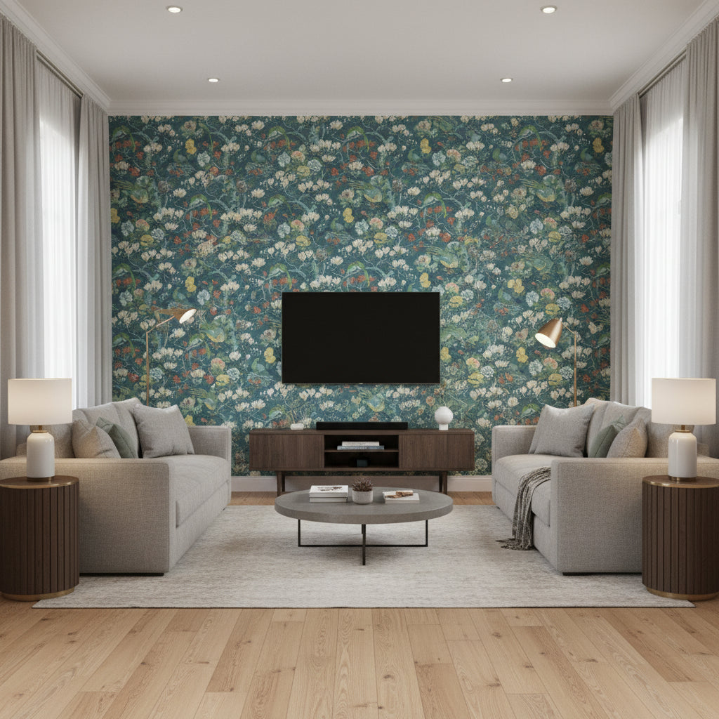 BP10773.1.0 | Kravet - Living Room Visualization (AI-generated, may not be to scale. Verify pattern scale with product specifications.)