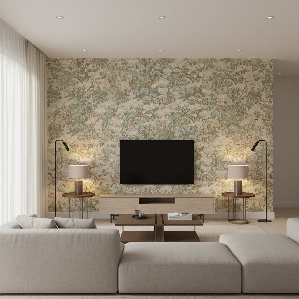 BP10773.3.0 | Kravet - Living Room Visualization (AI-generated, may not be to scale. Verify pattern scale with product specifications.)