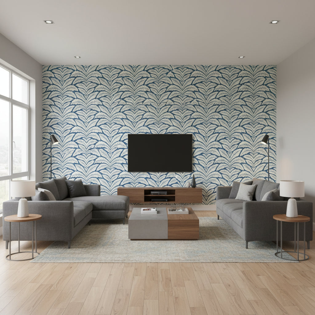 BR-69071.5.0 | Kravet - Living Room Visualization (AI-generated, may not be to scale. Verify pattern scale with product specifications.)