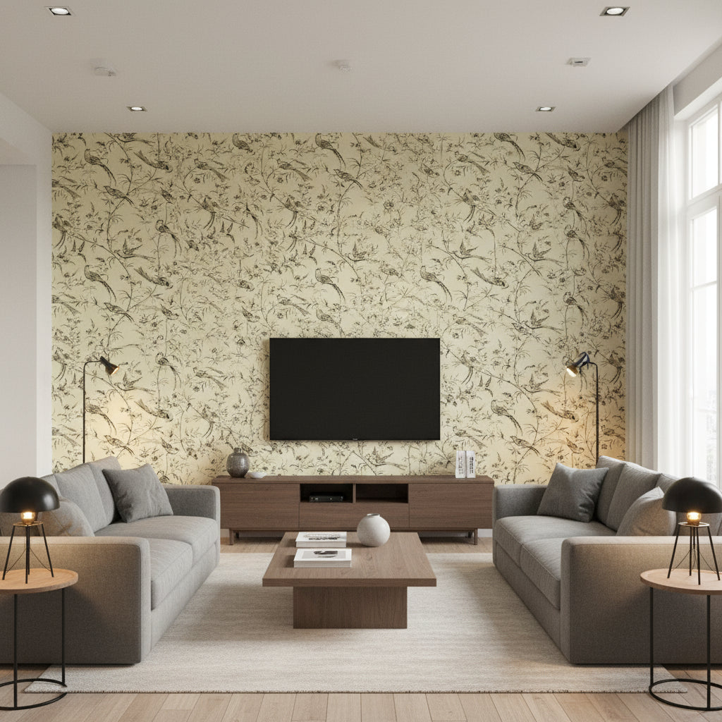BR-69135.970.0 | Kravet - Living Room Visualization (AI-generated, may not be to scale. Verify pattern scale with product specifications.)
