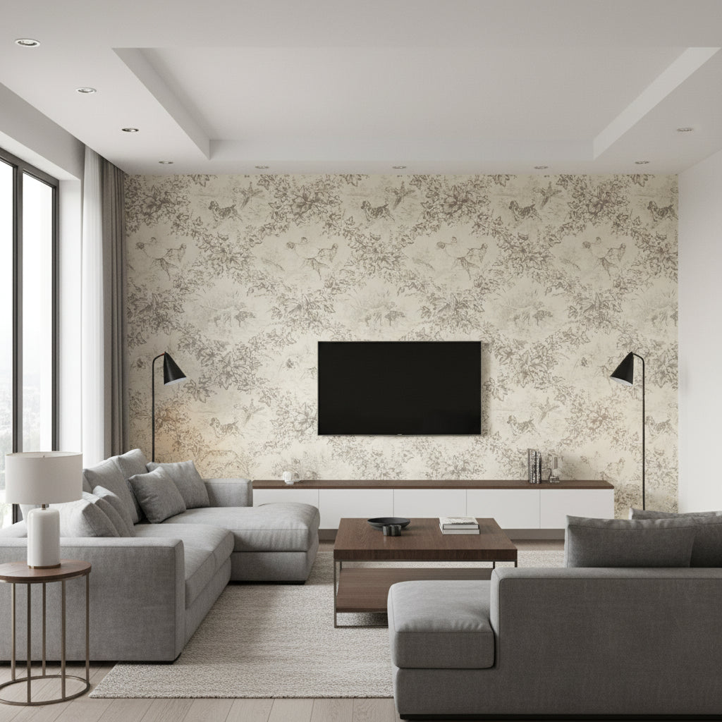 BR-69265.812.0 | Kravet - Living Room Visualization (AI-generated, may not be to scale. Verify pattern scale with product specifications.)