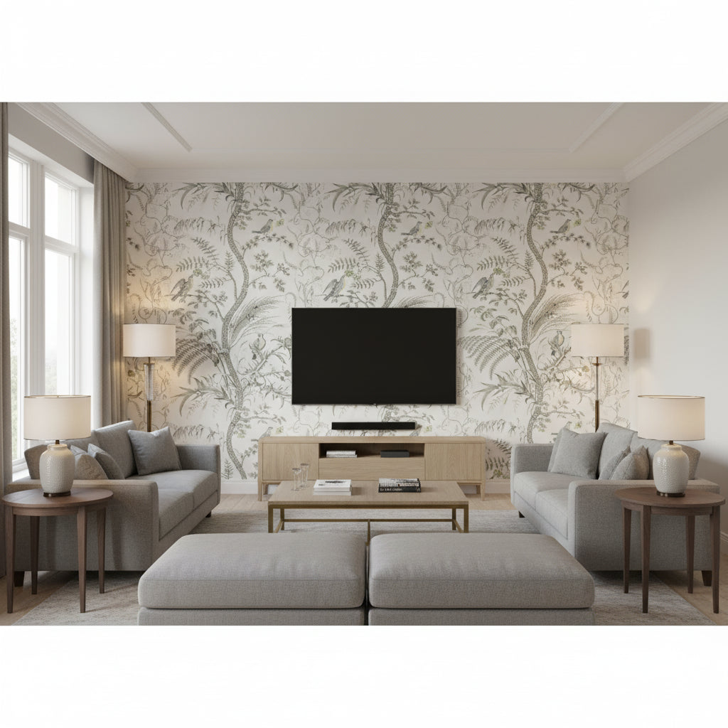 BR-69518.11.0 | Kravet - Living Room Visualization (AI-generated, may not be to scale. Verify pattern scale with product specifications.)