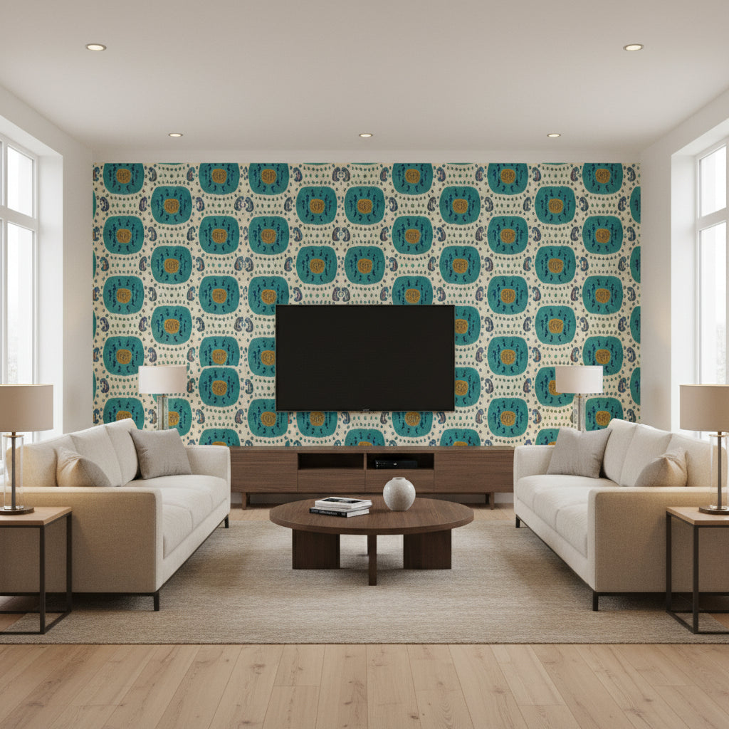 BR-71110.248.0 | Kravet - Living Room Visualization (AI-generated, may not be to scale. Verify pattern scale with product specifications.)