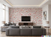Bulgara Floral Vine - Living Room Visualization (AI-generated, may not be to scale. Verify pattern scale with product specifications.)