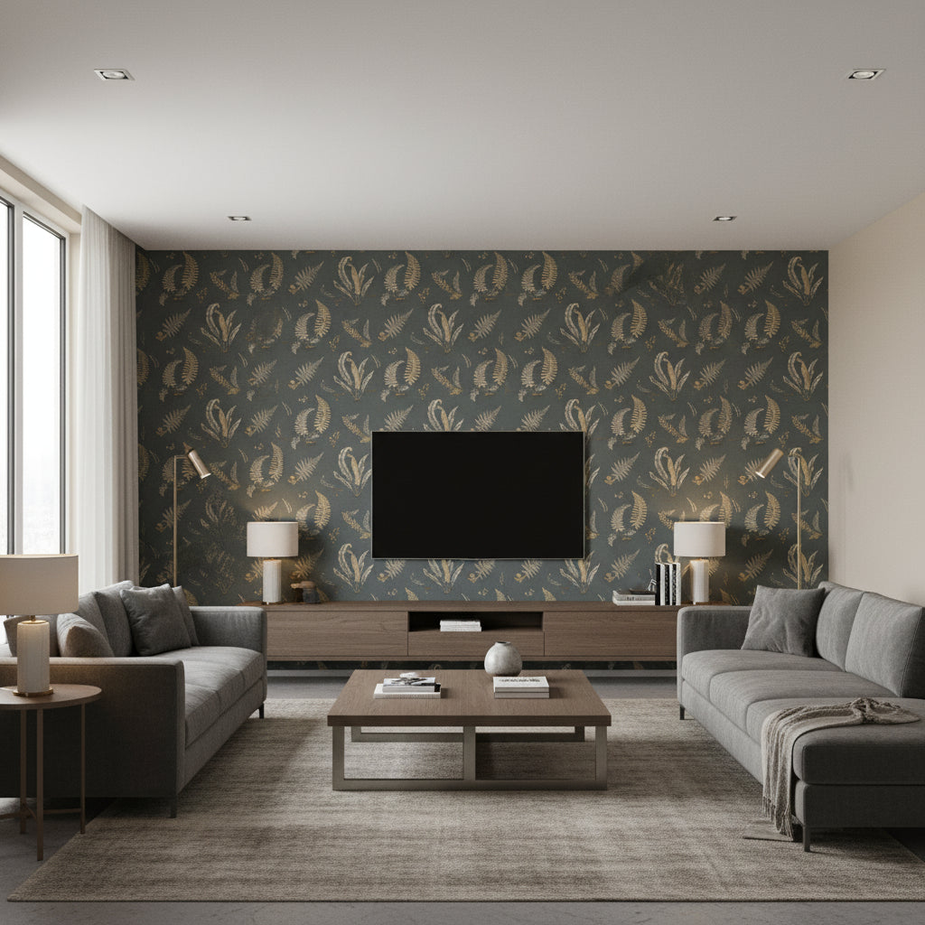 BW45044.6.0 | Kravet - Living Room Visualization (AI-generated, may not be to scale. Verify pattern scale with product specifications.)
