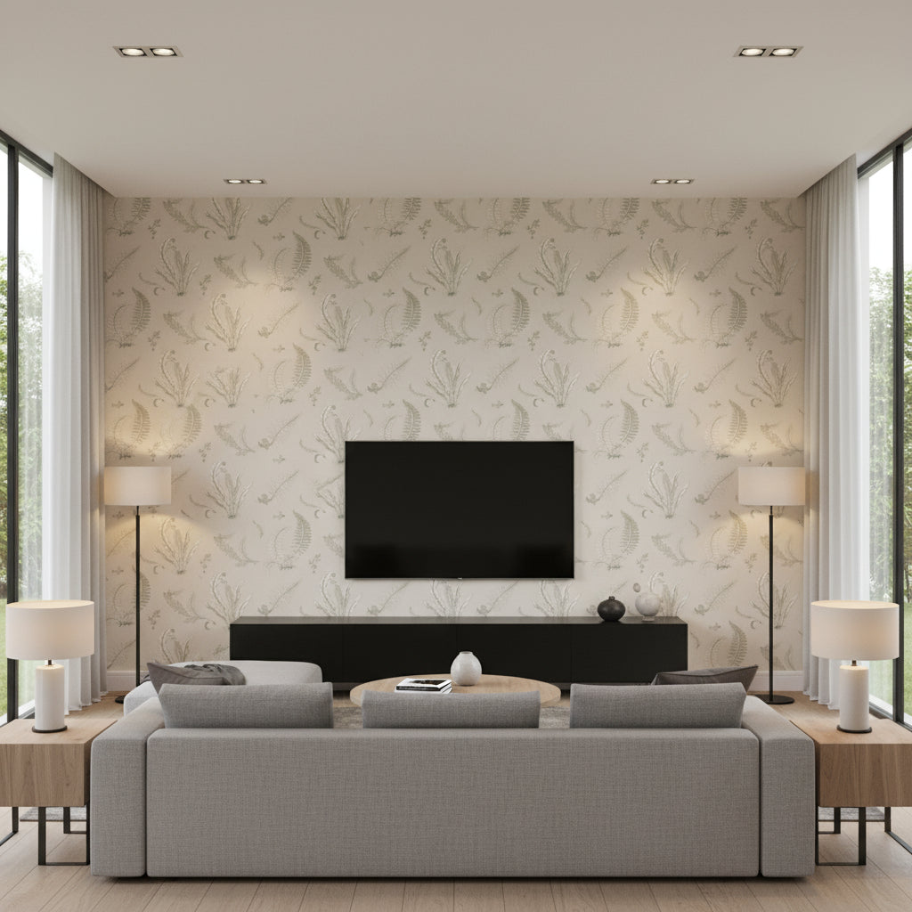 BW45044.8.0 | Kravet - Living Room Visualization (AI-generated, may not be to scale. Verify pattern scale with product specifications.)