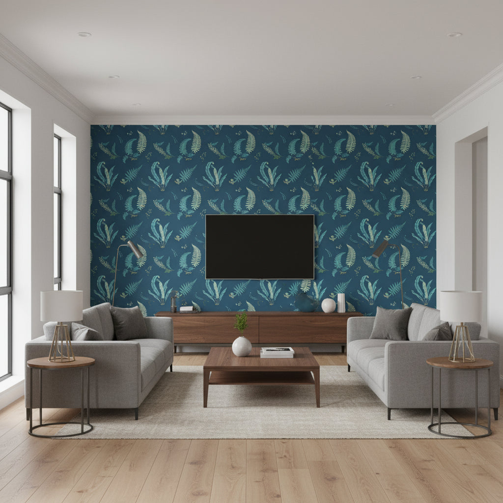 BW45044.9.0 | Kravet - Living Room Visualization (AI-generated, may not be to scale. Verify pattern scale with product specifications.)