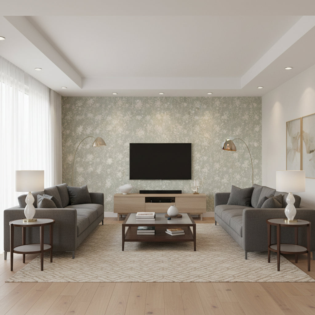 BW45066.6.0 | Kravet - Living Room Visualization (AI-generated, may not be to scale. Verify pattern scale with product specifications.)