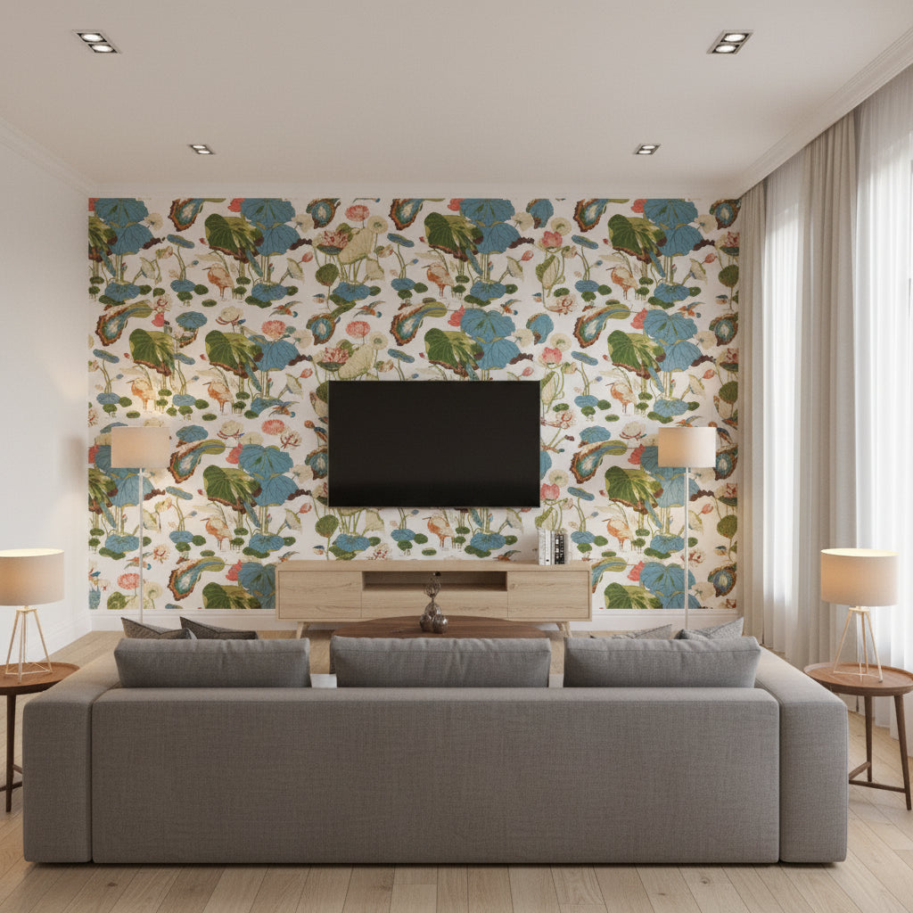 BW45083.1.0 | Kravet - Living Room Visualization (AI-generated, may not be to scale. Verify pattern scale with product specifications.)