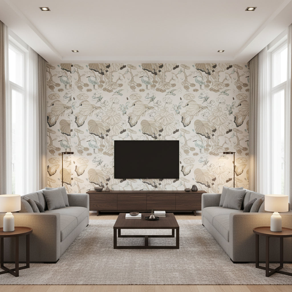BW45083.3.0 | Kravet - Living Room Visualization (AI-generated, may not be to scale. Verify pattern scale with product specifications.)