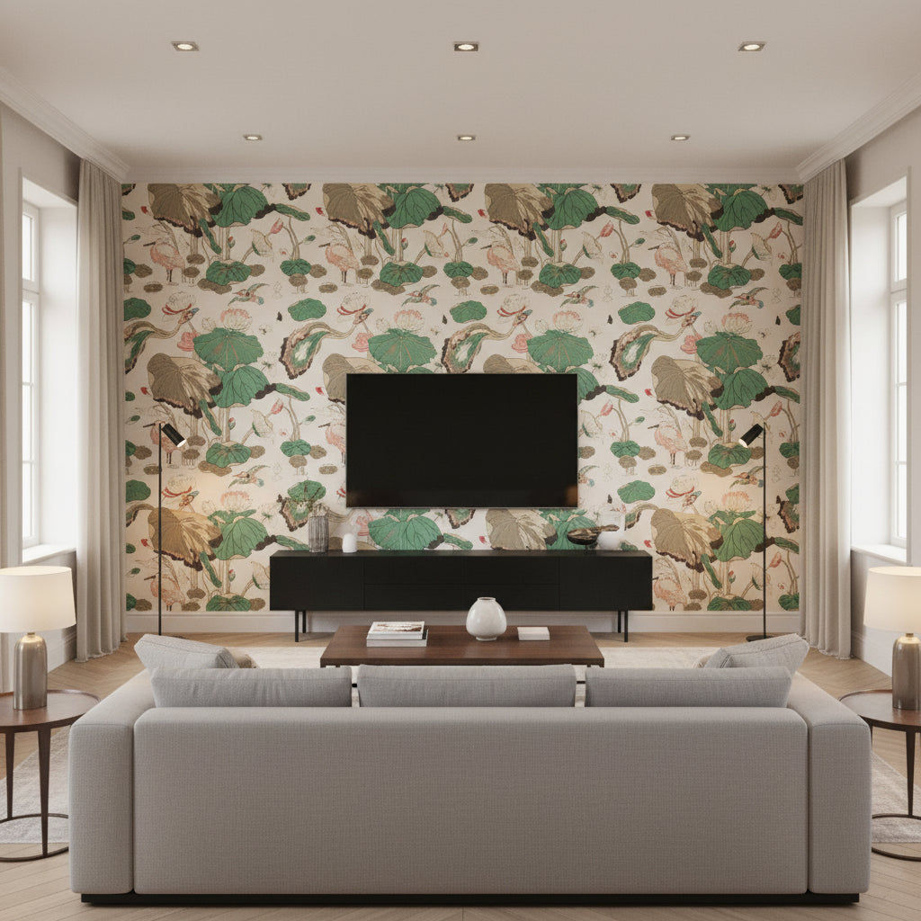 BW45083.5.0 | Kravet - Living Room Visualization (AI-generated, may not be to scale. Verify pattern scale with product specifications.)