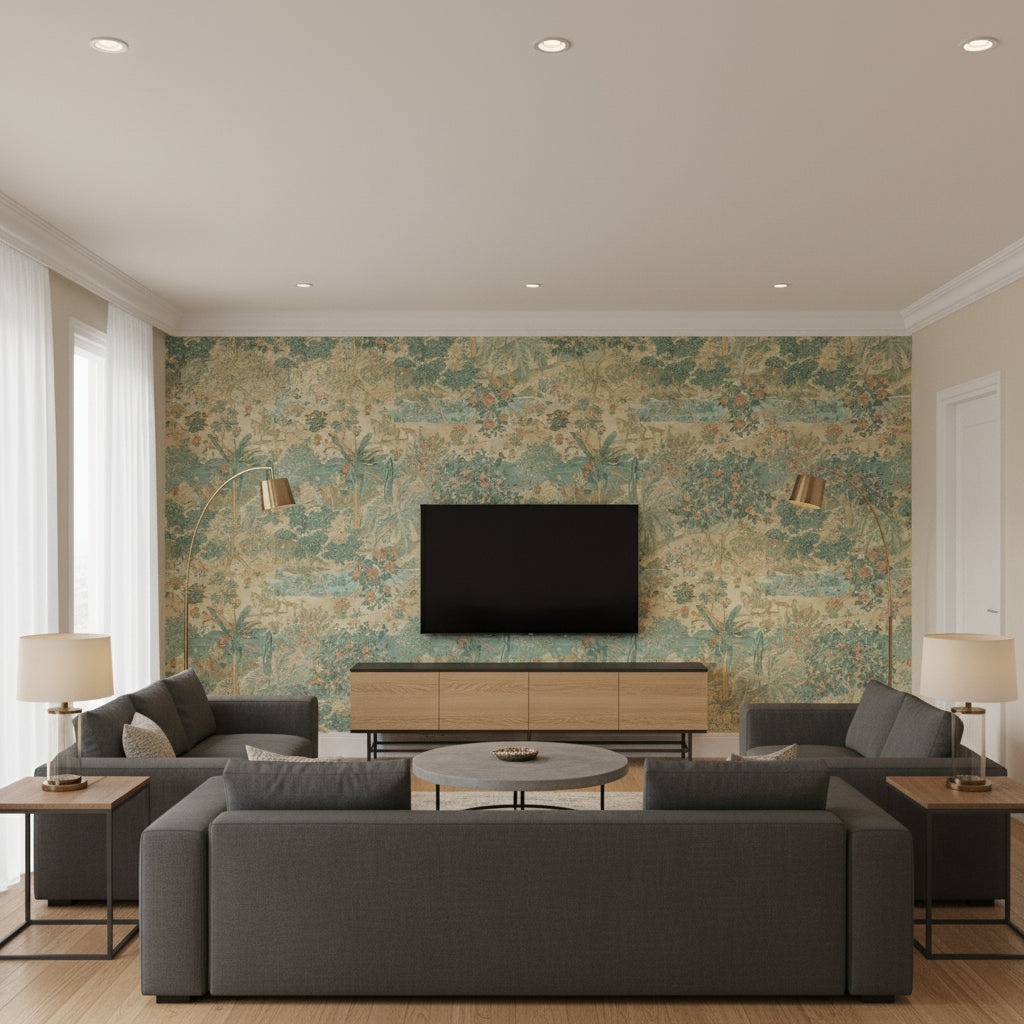 BW45088.1.0 | Kravet - Living Room Visualization (AI-generated, may not be to scale. Verify pattern scale with product specifications.)