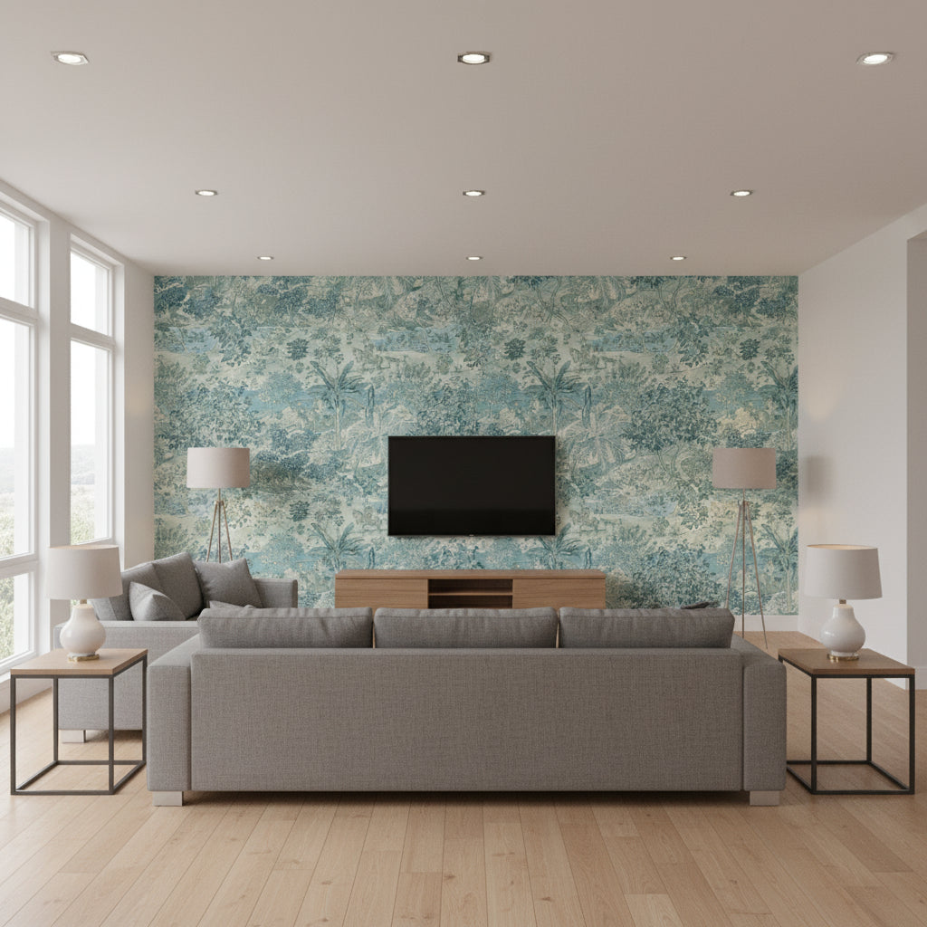 BW45088.2.0 | Kravet - Living Room Visualization (AI-generated, may not be to scale. Verify pattern scale with product specifications.)